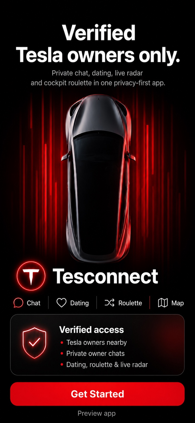 Tesconnect onboarding screen